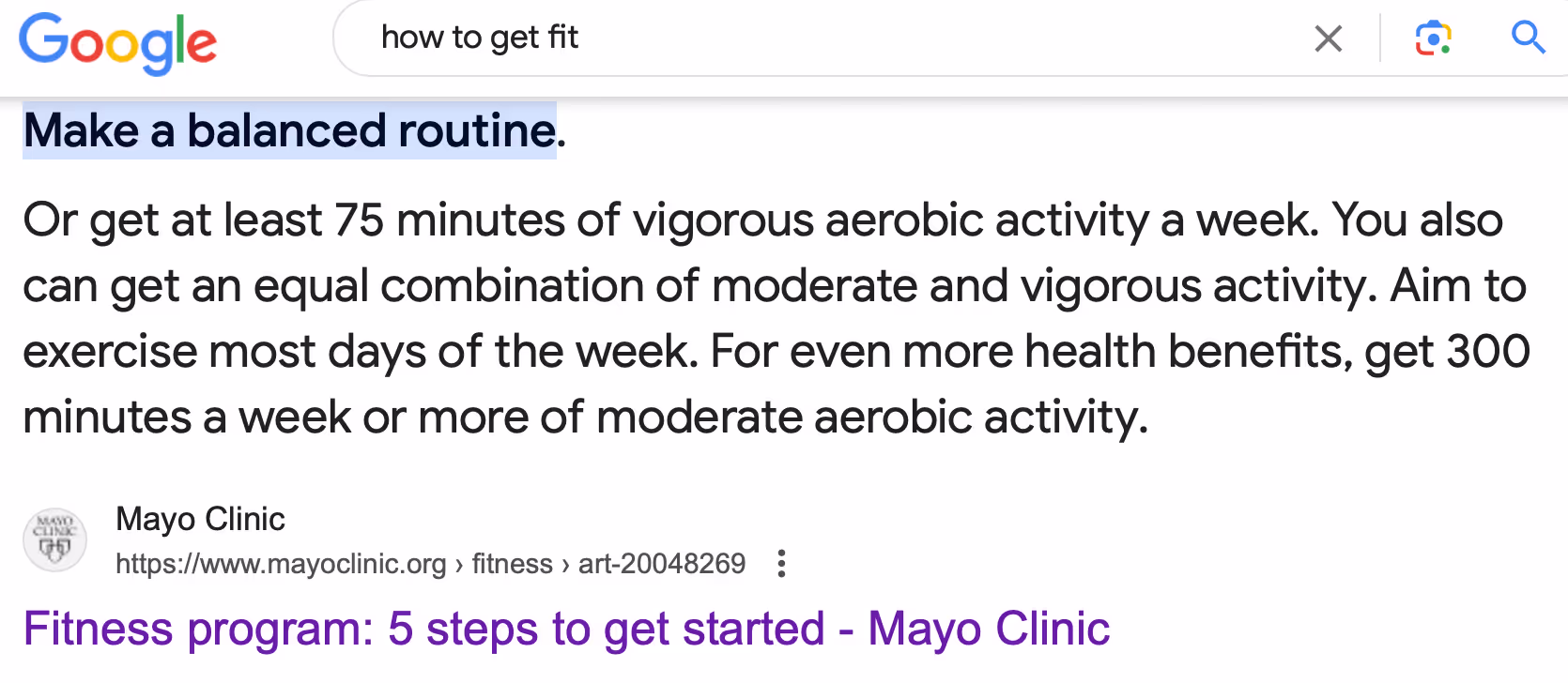 Example of an evergreen topic idea in the fitness niche.