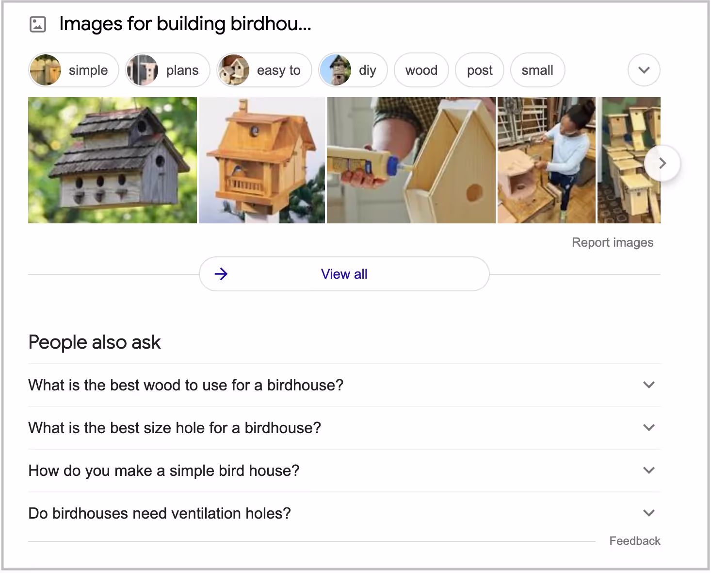 search results with many SERP features 2