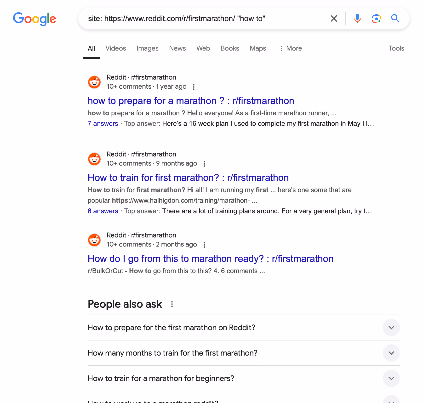 Google custom search topic research example