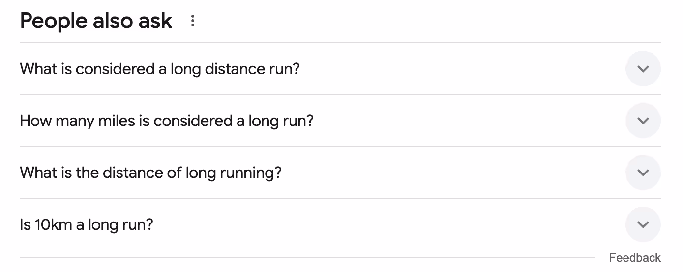 Google people also ask keyword research example