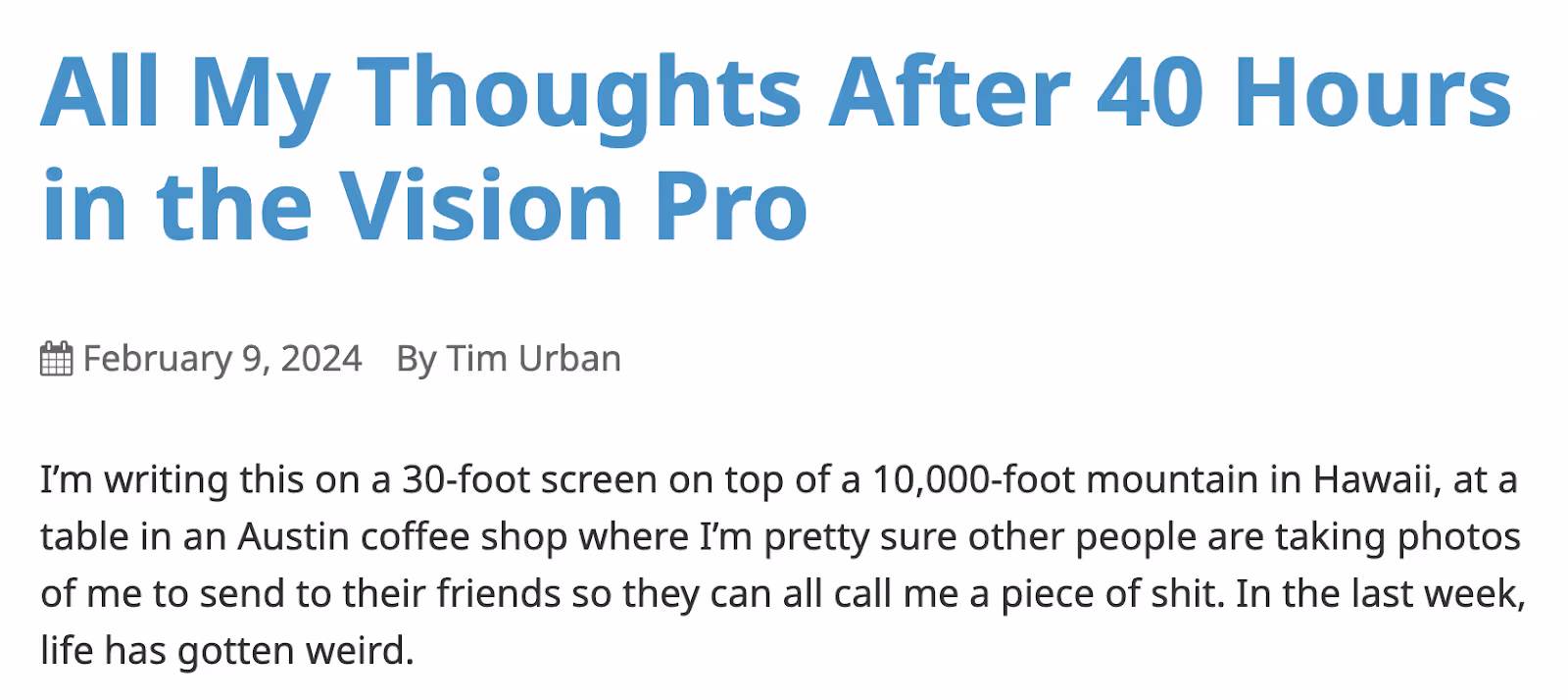 It's important that your blog post grabs the readers attention in the first few sentences.