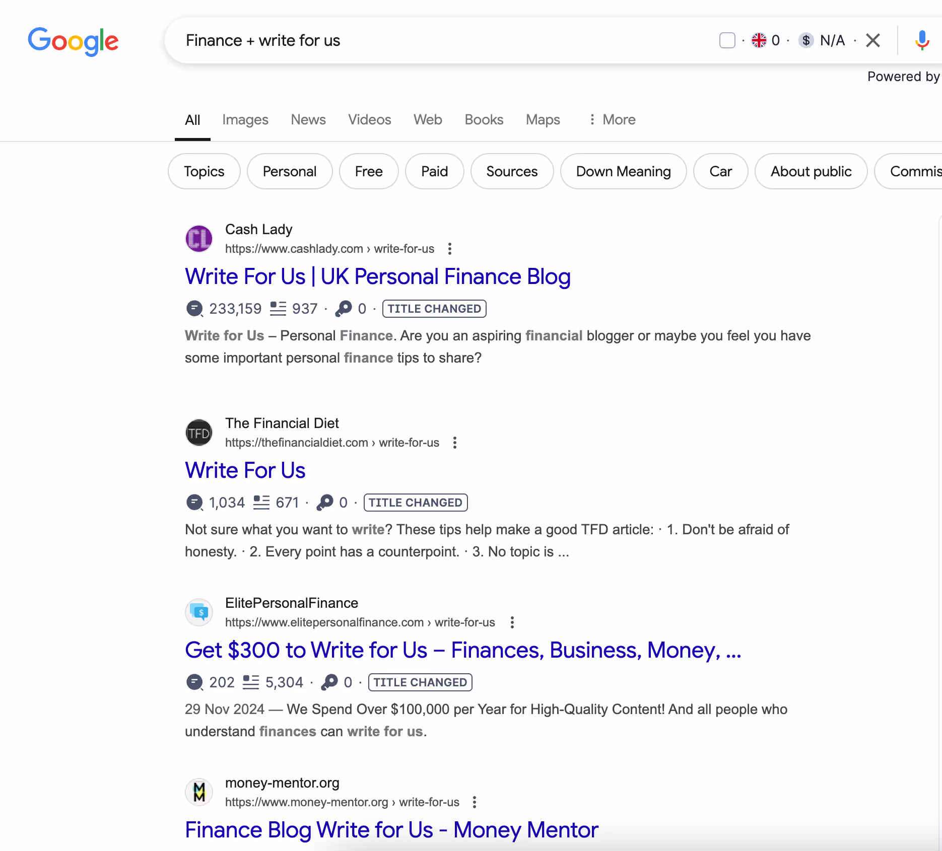 Custom Google search to find guest blogging opportunities