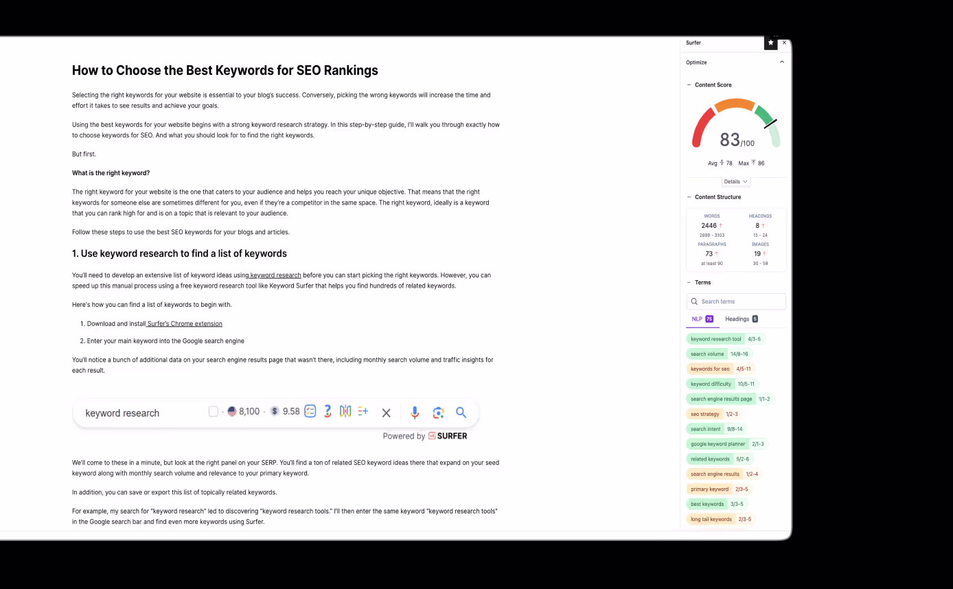 Improve your content and climb to the top of google search results